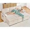 AMERLIFE 2 in 1 Pull Out Sofa Bed with Storage Chaise - 3 of 4
