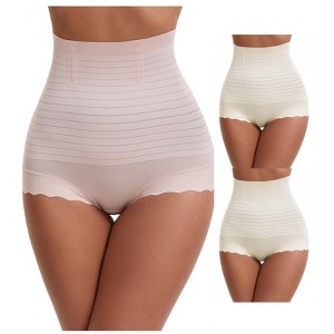 INSPIRE CHIC 3 Packs Women's High Waisted Body Shaper Shaping Tummy Control Panties - 1 of 4