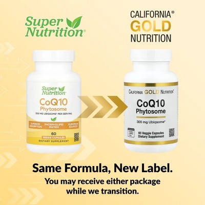 California Gold Nutrition CoQ10 Phytosome, 300 mg, 60 Veggie Capsules