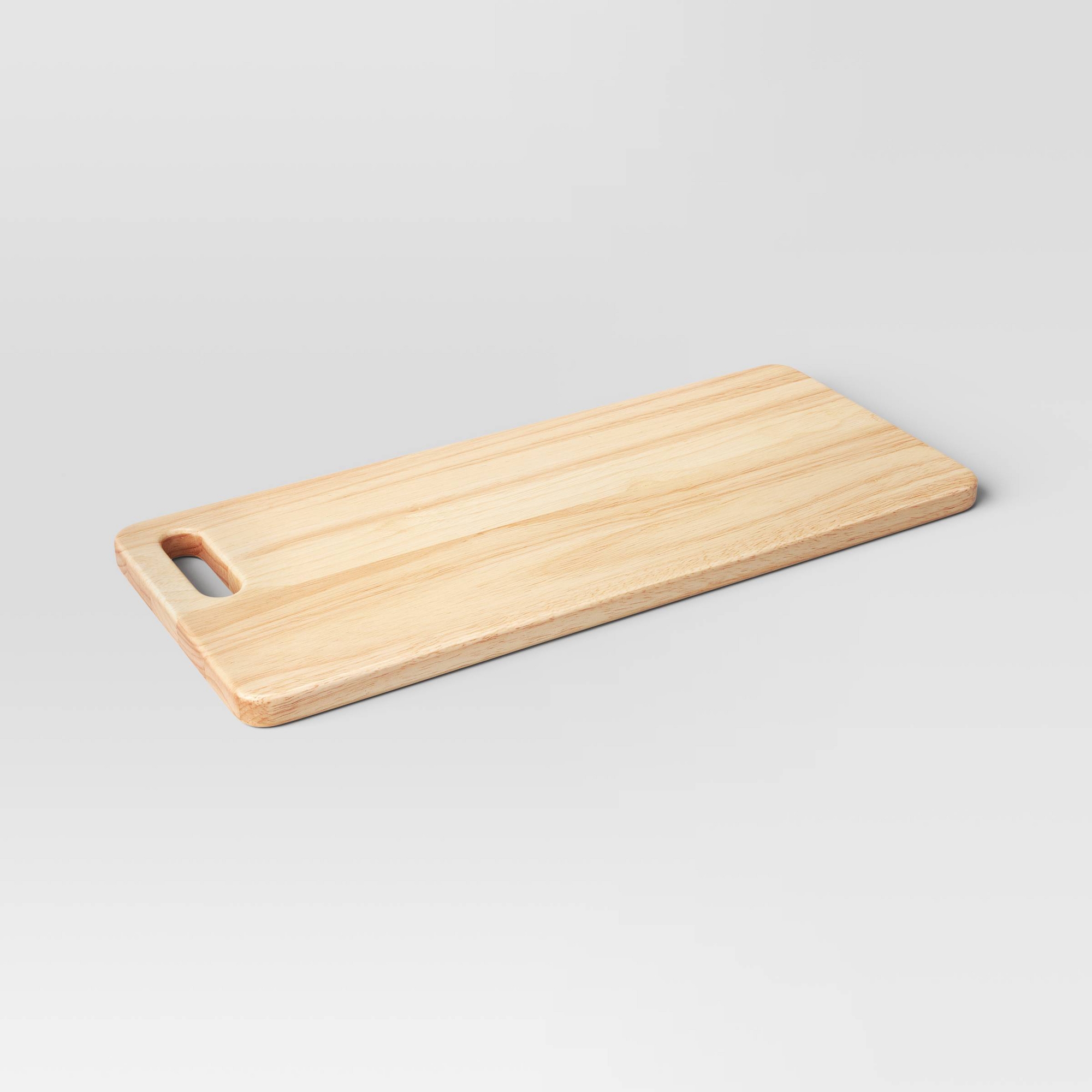 7.01"x15.98" Rubberwood Rectangle Serving Board Brown - Threshold™