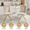 Set of 2 Dining Chairs 360° Swivel Chairs Upholstered Dinner Chairs Armless Chairs Accent Chairs with Gold Metal Legs - Modernluxe - 4 of 4