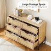 Large Wide 6 Drawer Dresser,  Sturdy Metal Legs  Farmhouse Chest of Drawer  for Closet, Living Room, Bedroom, - 4 of 4