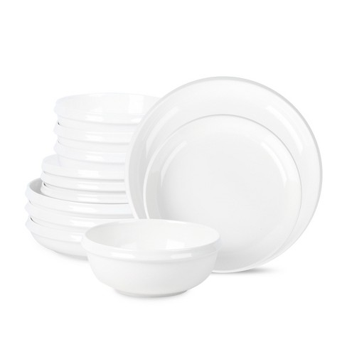 Stone Lain Verso 12-Piece Dinnerware Set Porcelain, Service for 4, White - image 1 of 4