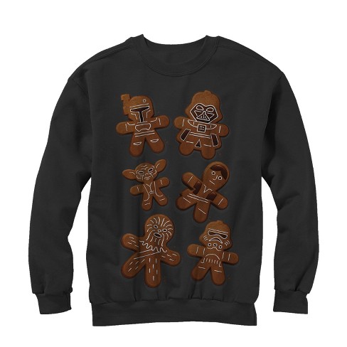 Men s Star Wars Christmas Gingerbread Cookies Sweatshirt Target