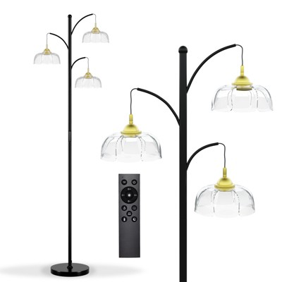 SUGIFT Modern Dimmable Floor Lamp for Living Room with 3 Color Temperatures LED Bulb Standing Lamp for Bedroom