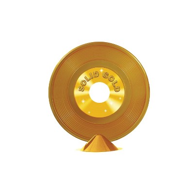 Beistle 9" Plastic Record Centerpiece Gold 4/Pack 57209