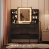 Makeup Vanity Set with Tri-Mode LED Lighted Mirror, 6 Storage Shelves, 2 Large Drawers - 4 of 4