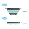 Unique Bargains Draining Pasta Potatoes Square Silicone Collapsible Colander with Handles 1 Pc - 3 of 3