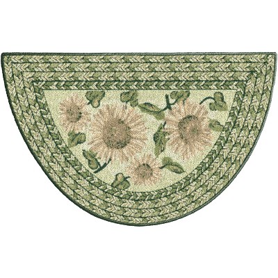 Brumlow Mills Sunflower Printed Braid Area Rug