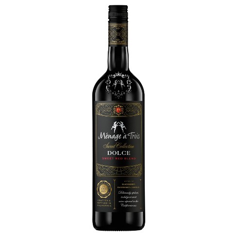 Ménage à Trois Sweet Collection Dolce Red Blend Wine - 750ml Bottle : Target