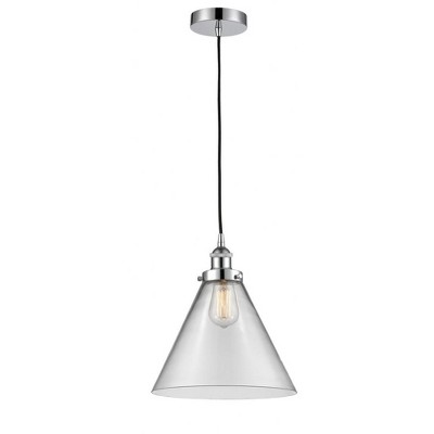 Cone - 1 Light Mini Pendant In Industrial Style-14.75 Inches Tall and 12 Inches Wide