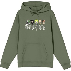 Beetlejuice Chibi Character Line-Up Adult Long Sleeve Hoodie - 1 of 2