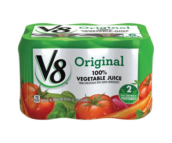 V8 Original 100% Vegetable Juice - 6pk/11.5 fl oz Cans