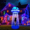 Joyfy 6/9/12 FT Tall Halloween Inflatable Outdoor Decoration, Inflatable Blue UFO with LEDs for Halloween Party Yard Garden Lawn Outside Decoration - 4 of 4