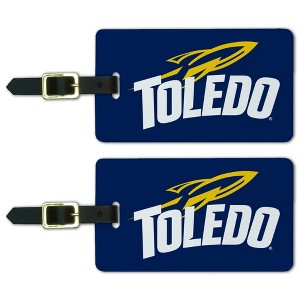 University of Toledo Rockets Logo Luggage ID Tags Suitcase CarryOn Cards  Set of 2 - 1 of 4