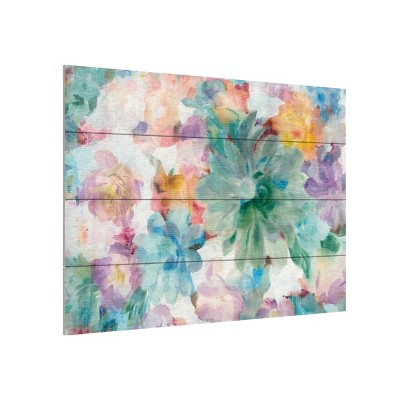 Danhui Nai 'Succulent Florals Crop' Wood Slat Art