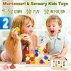 Wooden Beads Stacking Toy Set with Sequencing Game, Lacing and Shape Matching for Ages 2-5 - 3 of 4