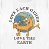 Women's Catdog Love the Earth T-Shirt - 2 of 4