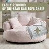 MOONMISS Chenille High-Density Foam Soft Bean bag Chair with 3 Pillows and Wide Backrest - 3 of 4