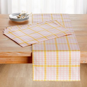 The Lakeside Collection Springtime Plaid Set of 4 Placemats or Runner - 1 of 4