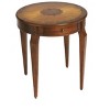 HomeRoots 24" Medium Brown And Olive Ash Manufactured Wood Round End Table With Drawer - 4 of 4