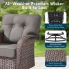 Gymojoy 6 Pieces Sofa Table Ottoman with Swivel Chairs - 4 of 4