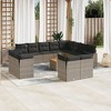 vidaXL 13 Piece Patio Sofa Set with Cushions - Gray - 2 of 4