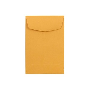 JAM Paper #4 Coin Business Envelopes 3" x 4.5" Brown Kraft Manila 50/Pack 356731206C - 1 of 4