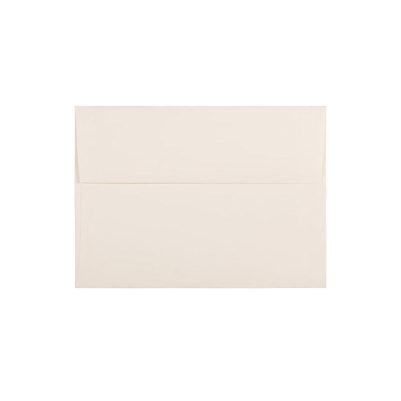 JAM Paper A7 Strathmore Invitation Envelopes 5.25 x 7.25 Natural White Linen 25/Pack (82011) , 1 of 3