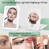 FUNTOUCH Rechargeable Portable Makeup Mirror with 72 LED Lights and 1X/5X Magnification 3 Color Lighting,Dimmable Touch Screen - 2 of 4