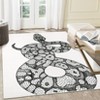 Washable Modern Snake Printed Rug Non Slip Low Pile Rug Soft Contemporary Throw Floor Cover Foldable Indoor Carpet for Living Room Bedroom Playroom - 4 of 4