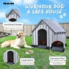 Ram Quality Products Outdoor Pet House Large Waterproof Dog Kennel Shelter, Gray - 2 of 4