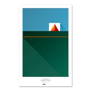 MLB Boston Red Sox Fenway Park Green Monster Art Poster - 1 of 1
