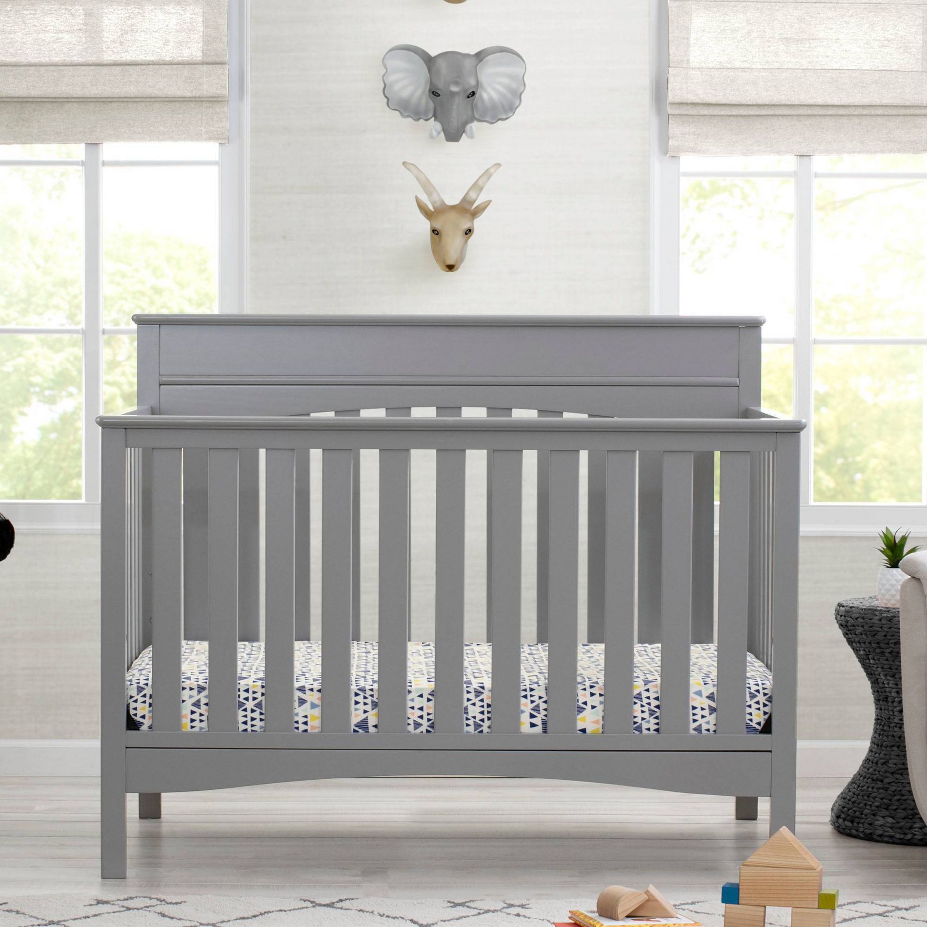 Delta Children Skylar 6-in-1 Convertible Crib - Gray