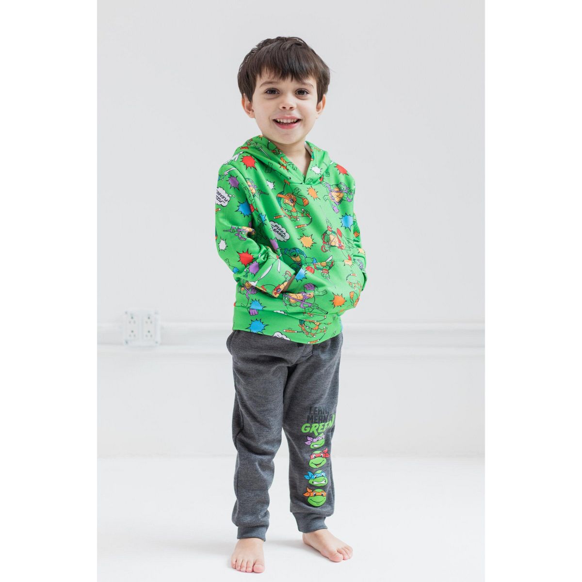 Teenage Mutant Ninja Turtles Toddler Boys' Fleece 2-Piece Hoodie and Pants Set - thumbnail 2