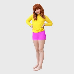 City Threads Girls UPF 50+ Quick-Dry Swim Boy Shorts - USA-Made - 1 of 4