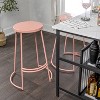 JONATHAN Y Hula Modern Designer Iron Curved Backless Bar Stool - 2 of 4