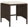 vidaXL Patio Sofa Set with Cushions Table and Modular Sofas 6 Piece Poly Rattan - Brown Glass - 4 of 4