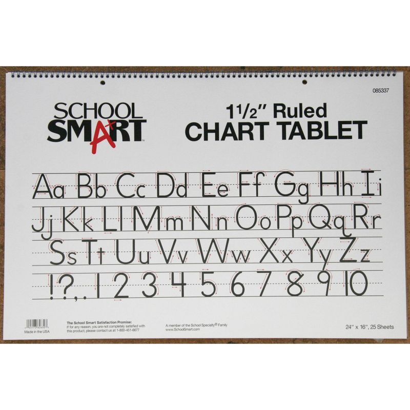 School Smart Chart Paper Pad, 24 x 16 Inches, 1-1/2 Inch Skip Line, 25 Sheets, 3 of 9