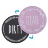 Unique Bargains Dual Side Round Dishwasher Clean Dirty Sign Magnet 2 Pcs - 4 of 4