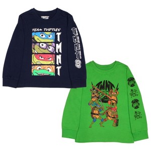 Nickelodeon Teenage Mutant Ninja Turtles Big Boys 2-Pack Long Sleeve Graphic T-Shirts Set - 1 of 3