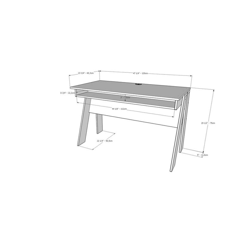 Tangent Computer Plywood Desk - Nexera, 5 of 8