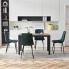 Mid Century Modern Velvet Dining Chairs Set of 2,Upholstered Accent Chairs with Metal Legs for Kitchen or Living Room-Baofuwish - 2 of 4