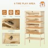 Whisen  5-Tier Wooden Hamster Cage & Pet Houses, Rat Habitat with Openable Top and Storage Shelf - Natural - 3 of 4
