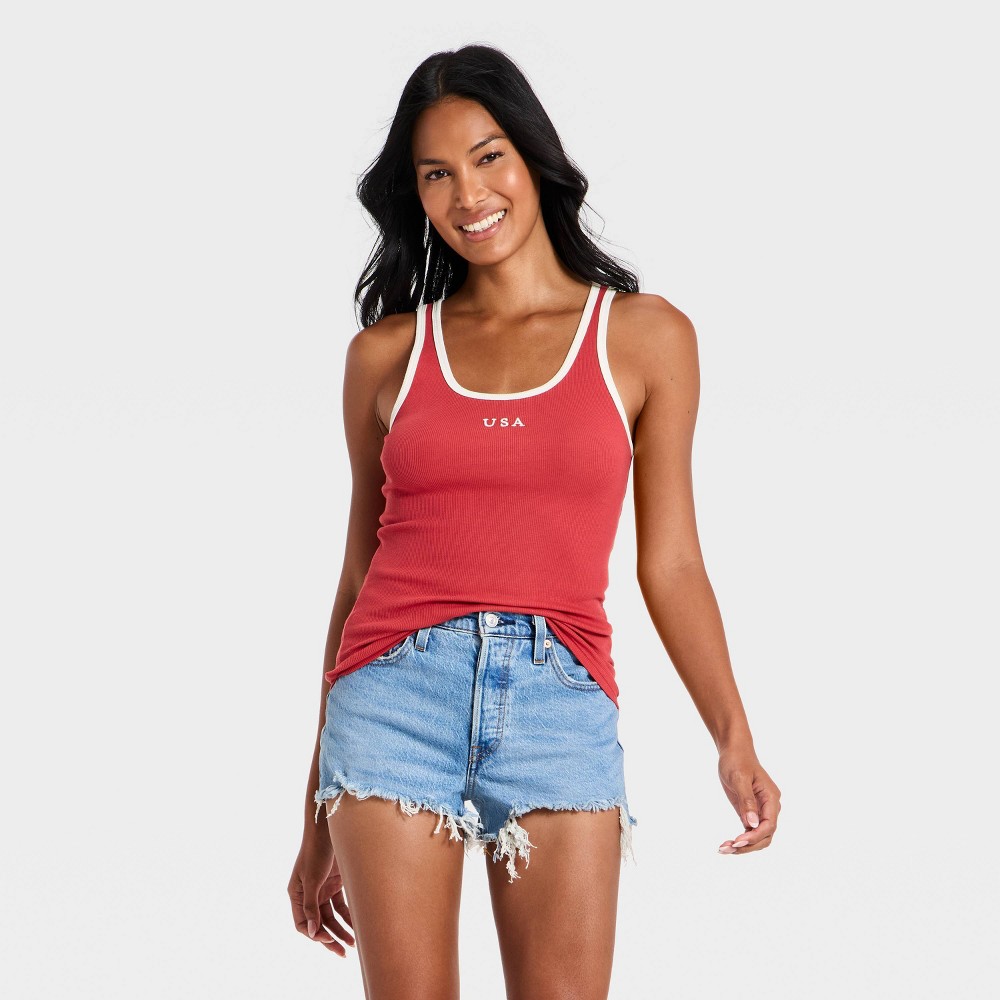 Women's Fitted Pullover Tank Top - Universal Thread™ Red S