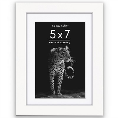 Americanflat Gallery-Style Picture Frame with Mat to Secure Artwork, Prints, and Photos