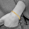 Black Bow Jewelry 4.75mm 14k Yellow Gold Hammered Domed Hinged Bangle Bracelet - 3 of 4