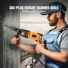 VEVOR 1 Inch SDS-Plus Rotary Hammer Drill, 8 Amp Corded Drills, Heavy Duty Chipping Hammers with Safety Clutch, Electric Demolition Hammers, Orange - 3 of 4