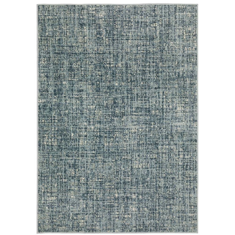 Photos - Area Rug 9'10"x12'10" Bryant Etched Striped Indoor  Teal/Gray - Captiv8e De