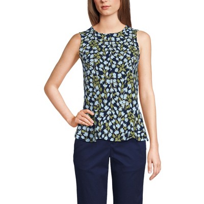 Lands' End Women's Sleeveless Starfish Peplum Top